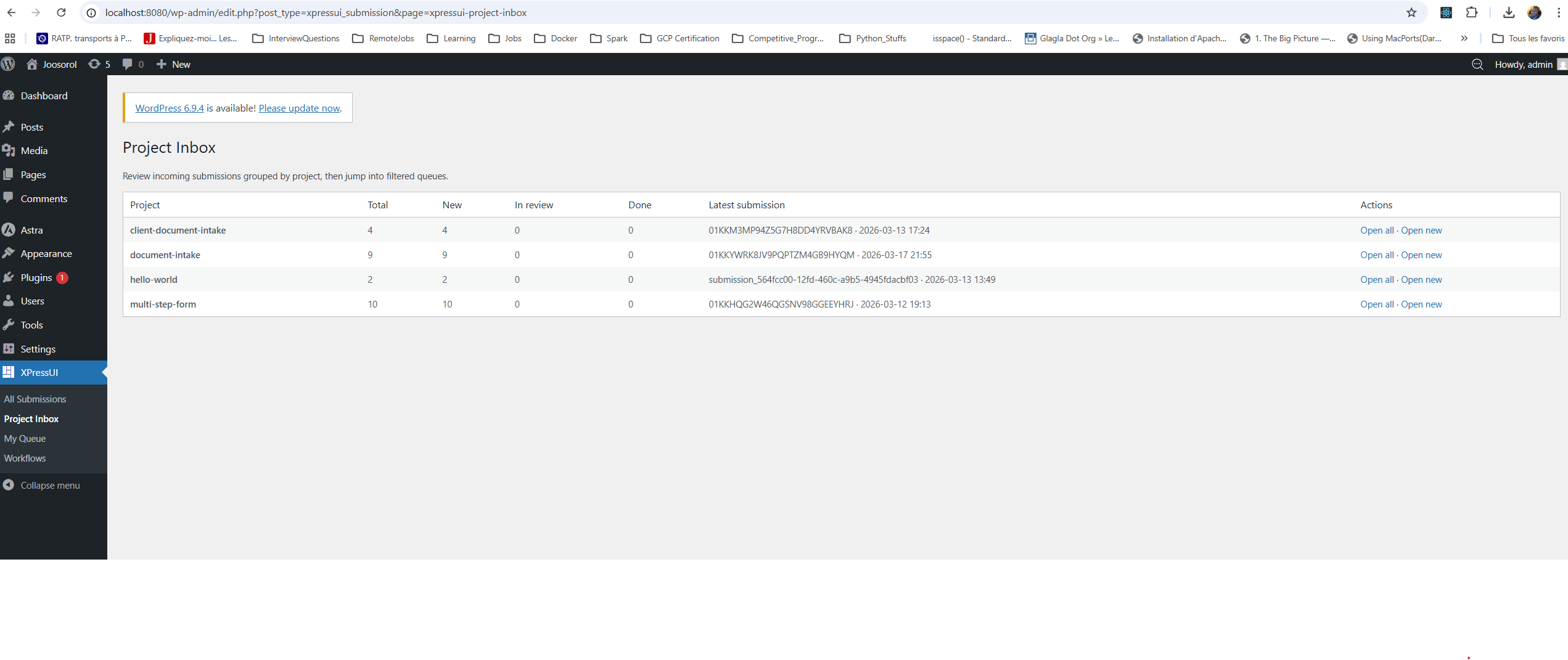 IntakeFlow operator inbox